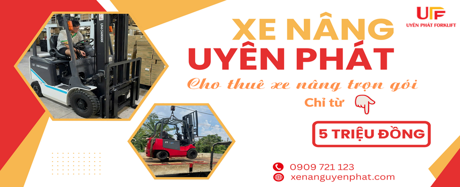 Cho thuê xe nâng giá trọn gói chỉ từ 5 triệu